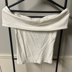Banana Republic Cream Ribbed Knit Top